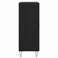 Produktbild för Sideboard Svart Ek 69,5 x 34 x 90 cm Konstruerat trä