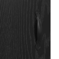 Produktbild för Sideboard Svart Ek 69,5 x 34 x 90 cm Konstruerat trä