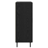 Produktbild för Sideboard Svart Ek 69,5 x 34 x 90 cm Konstruerat trä