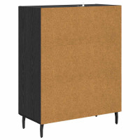 Produktbild för Sideboard Svart Ek 69,5 x 34 x 90 cm Konstruerat trä