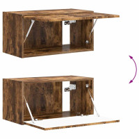 Produktbild för TV Vägghylla 2 pcs Rökt ek 60 x 31 x 29,5 cm Konstruerat trä
