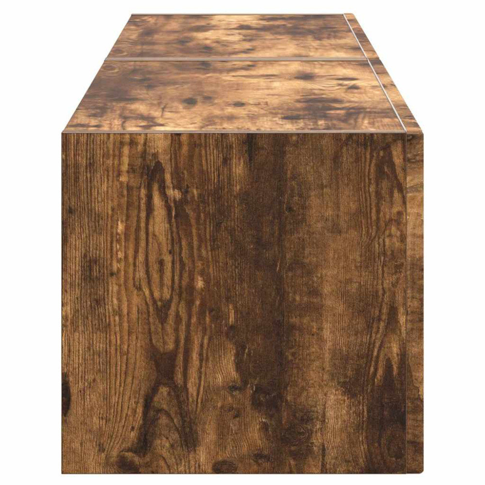 Produktbild för TV Vägghylla 2 pcs Rökt ek 60 x 31 x 29,5 cm Konstruerat trä