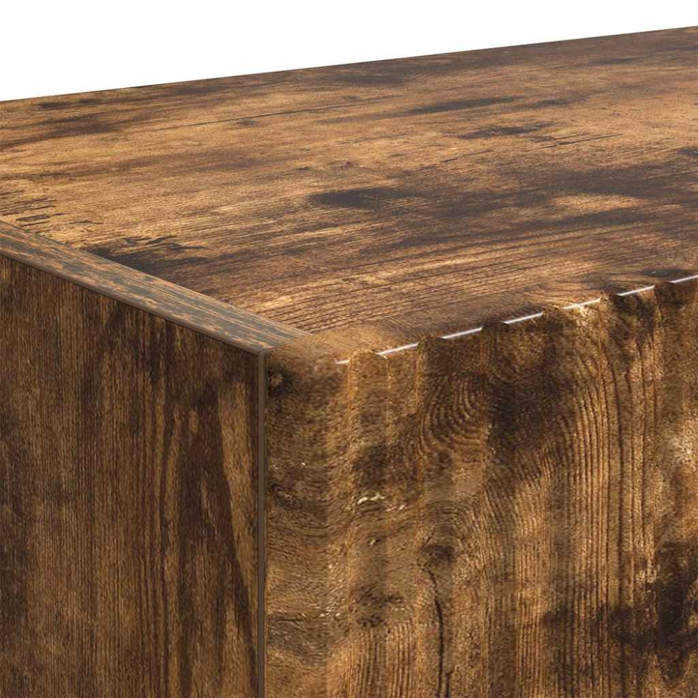Produktbild för TV Vägghylla 2 pcs Rökt ek 60 x 31 x 29,5 cm Konstruerat trä
