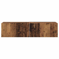 Produktbild för TV Vägghylla Väggmonterad 2 pcs Gammalt trä 60 x 31 x 29,5 cm