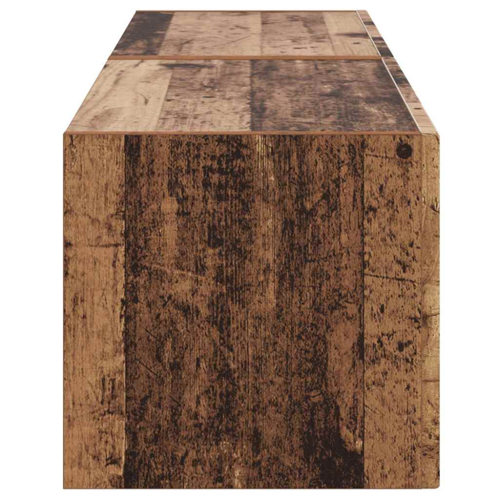 Produktbild för TV Vägghylla Väggmonterad 2 pcs Gammalt trä 60 x 31 x 29,5 cm