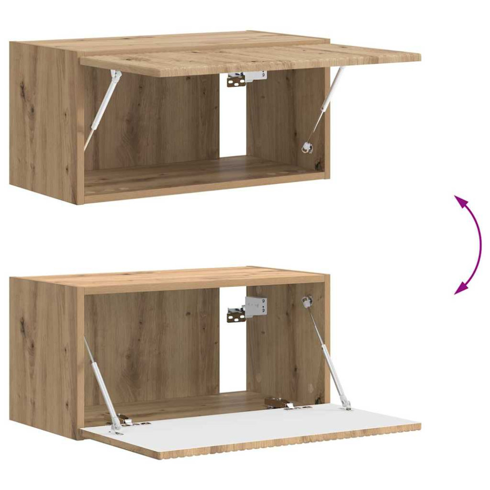 Produktbild för TV Vägghylla 2 pcs Artisan Ek Konstruerat trä