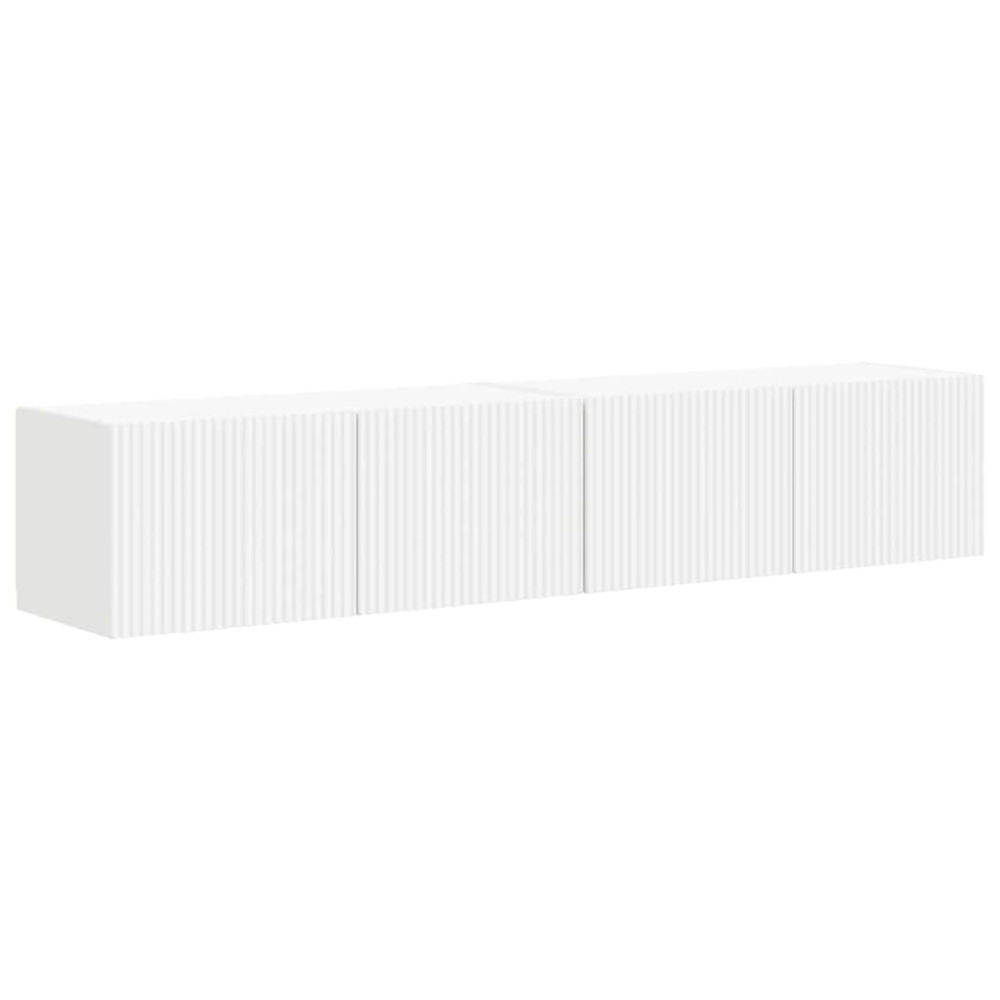 Produktbild för TV Vägghylla 2 pcs Vit 78,5 x 31 x 29,5 cm Konstruerat trä