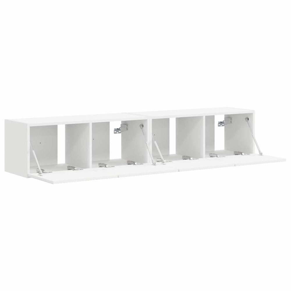 Produktbild för TV Vägghylla 2 pcs Vit 78,5 x 31 x 29,5 cm Konstruerat trä