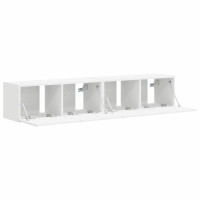 Produktbild för TV Vägghylla 2 pcs Vit 78,5 x 31 x 29,5 cm Konstruerat trä