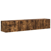 Produktbild för TV Vägghylla 2 pcs Rökt ek 78,5 x 31 x 29,5 cm Konstruerat trä