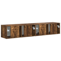 Produktbild för TV Vägghylla 2 pcs Rökt ek 78,5 x 31 x 29,5 cm Konstruerat trä