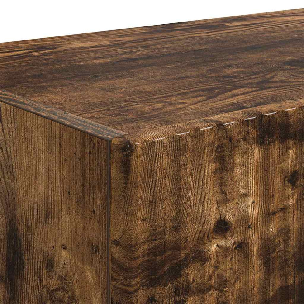 Produktbild för TV Vägghylla 2 pcs Rökt ek 78,5 x 31 x 29,5 cm Konstruerat trä