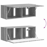 Produktbild för TV Vägghylla Väggmonterad 2 pcs Grå Sonoma 78,5 x 31 x 29,5 cm