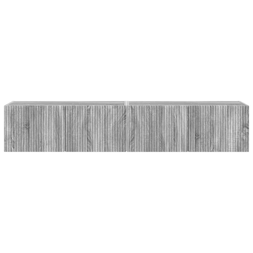 Produktbild för TV Vägghylla Väggmonterad 2 pcs Grå Sonoma 78,5 x 31 x 29,5 cm