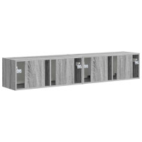 Produktbild för TV Vägghylla Väggmonterad 2 pcs Grå Sonoma 78,5 x 31 x 29,5 cm