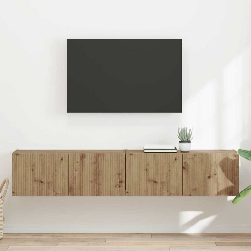 Produktbild för TV Vägghylla 2 pcs Artisan Ek Konstruerat trä