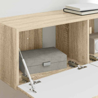 Produktbild för TV Vägghylla 2 pcs Sonoma 98 x 31 x 29,5 cm Konstruerat trä