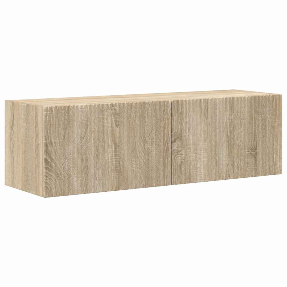 Produktbild för TV Vägghylla 2 pcs Sonoma 98 x 31 x 29,5 cm Konstruerat trä