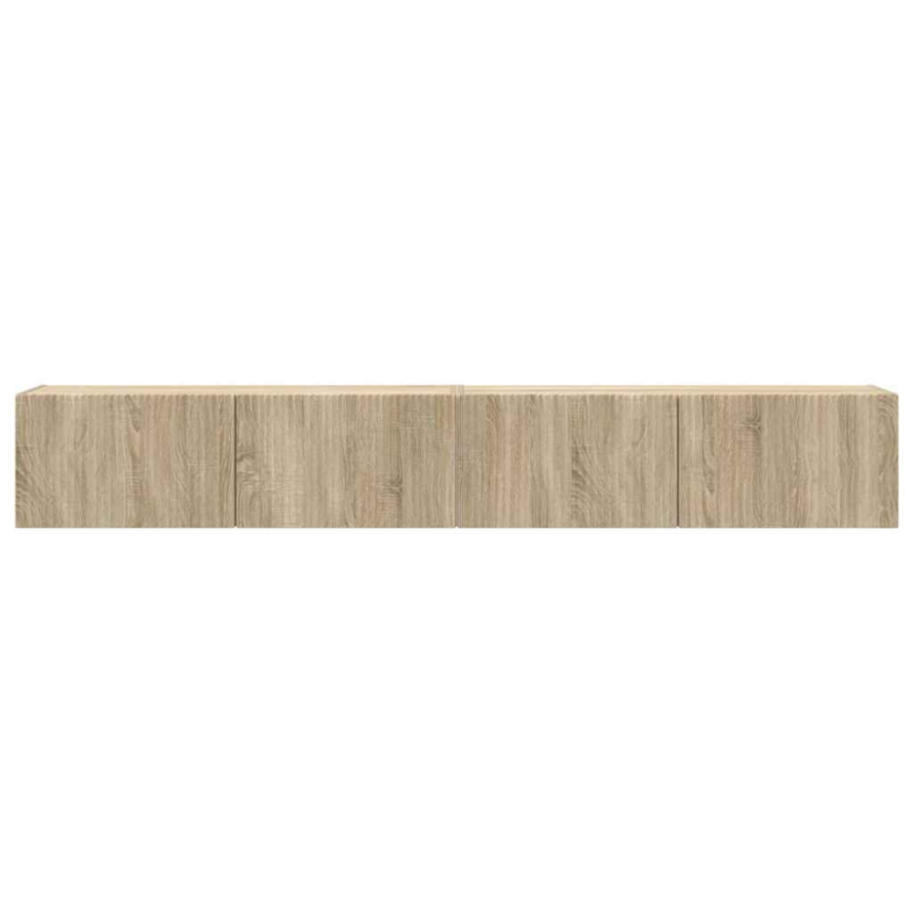 Produktbild för TV Vägghylla 2 pcs Sonoma 98 x 31 x 29,5 cm Konstruerat trä