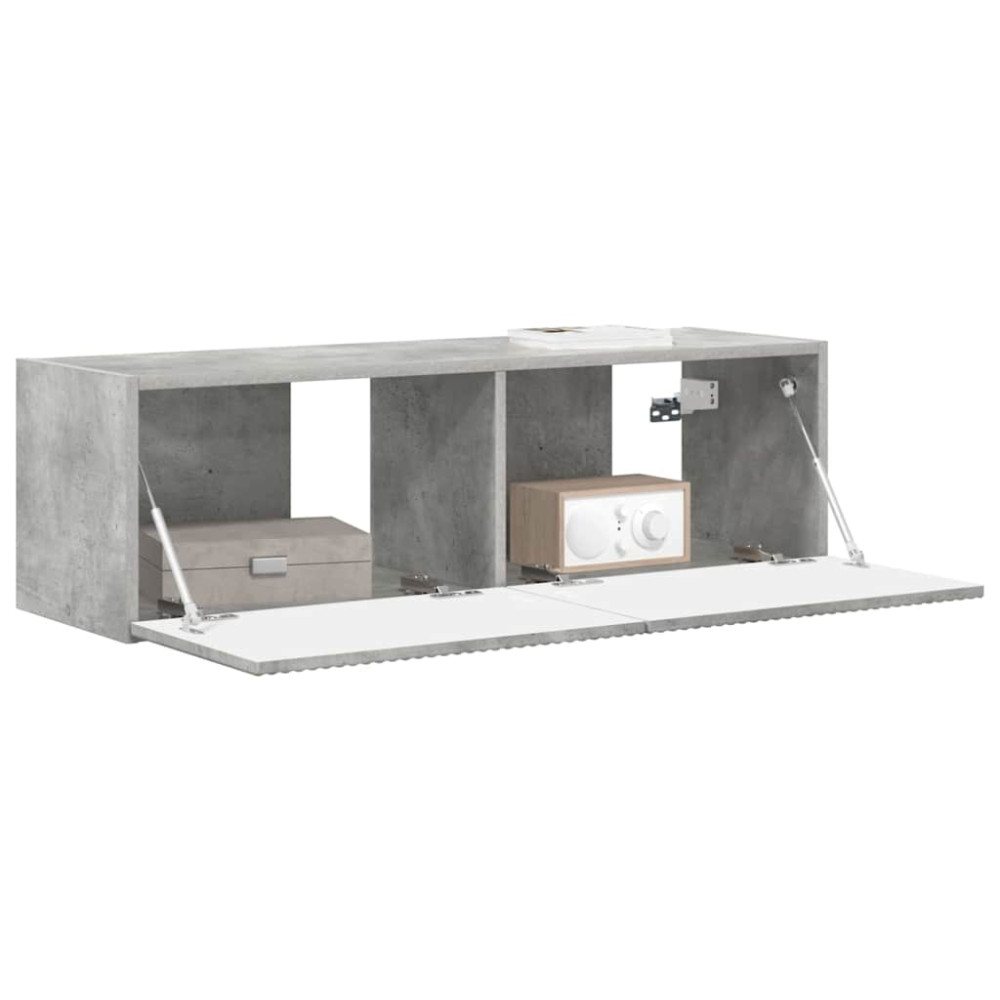 Produktbild för TV Vägghylla Betong 98 x 31 x 29,5 cm Konstruerat trä