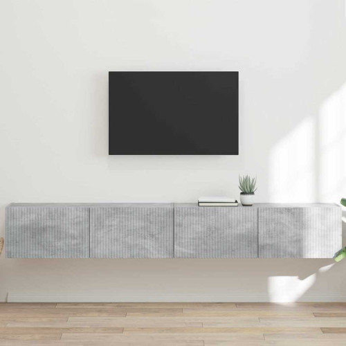 vidaXL TV Vägghylla 2 pcs Betong 98 x 31 x 29,5 cm Konstruerat trä