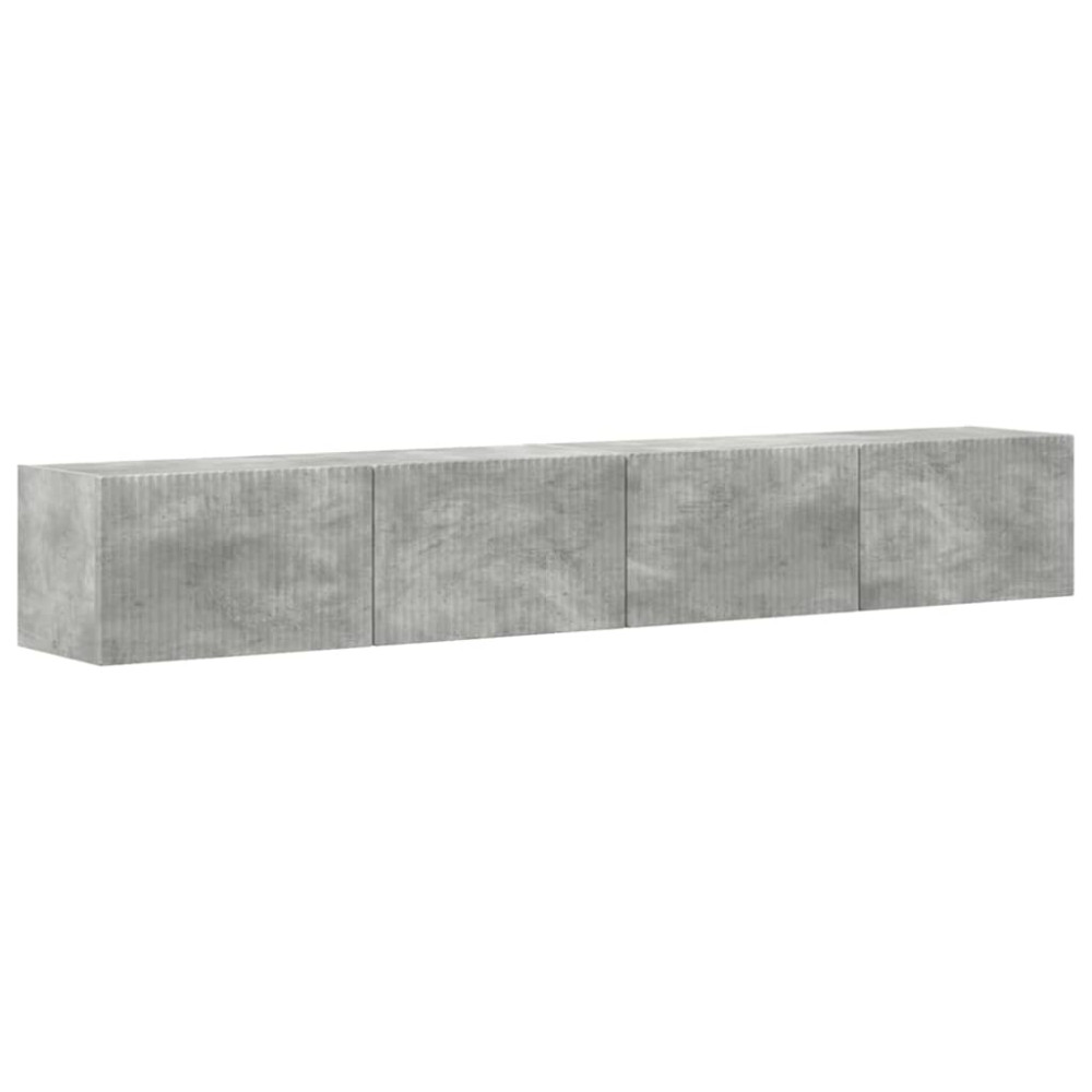 Produktbild för TV Vägghylla 2 pcs Betong 98 x 31 x 29,5 cm Konstruerat trä