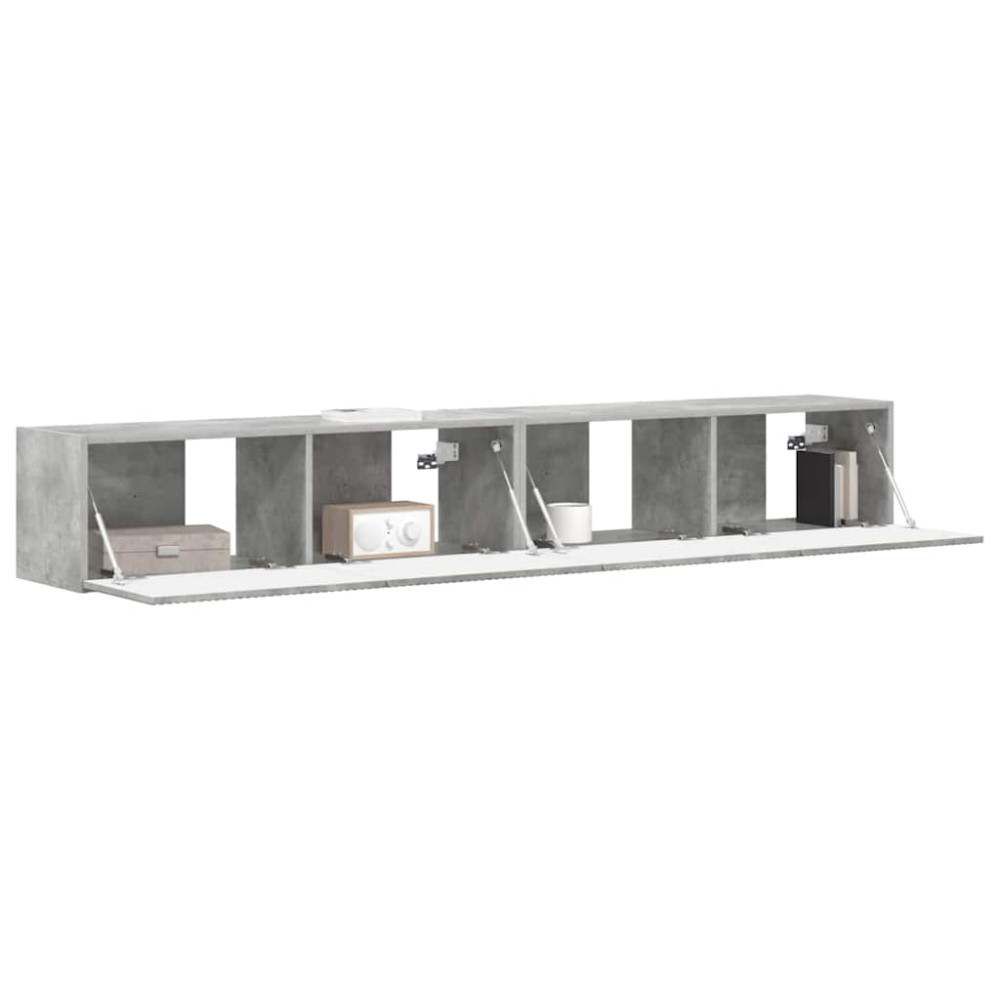 Produktbild för TV Vägghylla 2 pcs Betong 98 x 31 x 29,5 cm Konstruerat trä