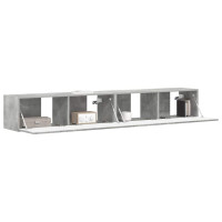 Produktbild för TV Vägghylla 2 pcs Betong 98 x 31 x 29,5 cm Konstruerat trä