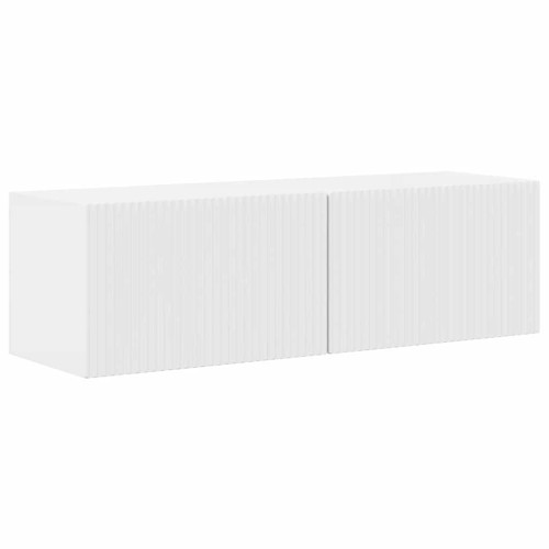 vidaXL TV Vägghylla Glansig Vit 98 x 31 x 29,5 cm Konstruerat trä