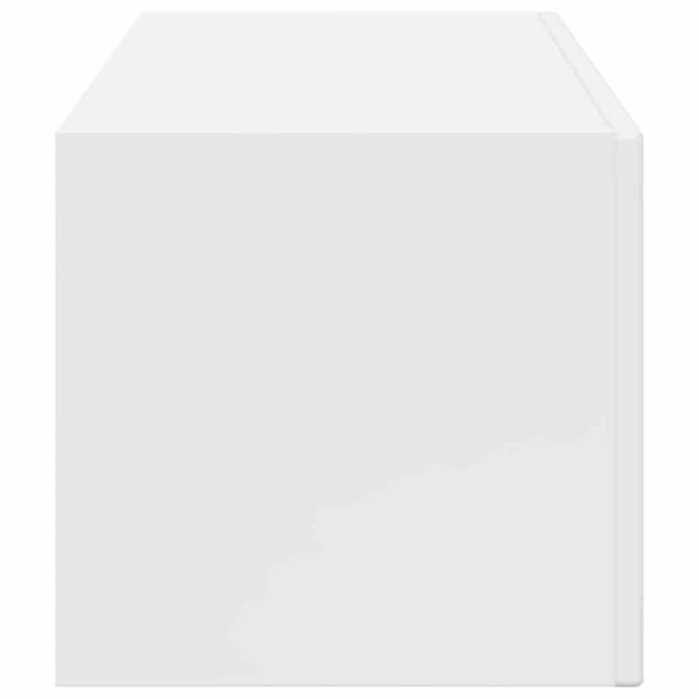 Produktbild för TV Vägghylla Glansig Vit 98 x 31 x 29,5 cm Konstruerat trä