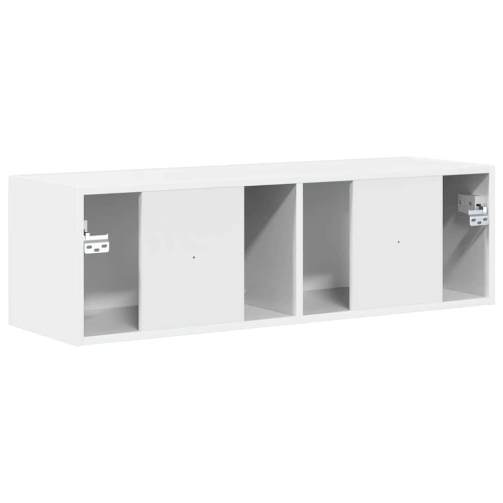 Produktbild för TV Vägghylla Glansig Vit 98 x 31 x 29,5 cm Konstruerat trä