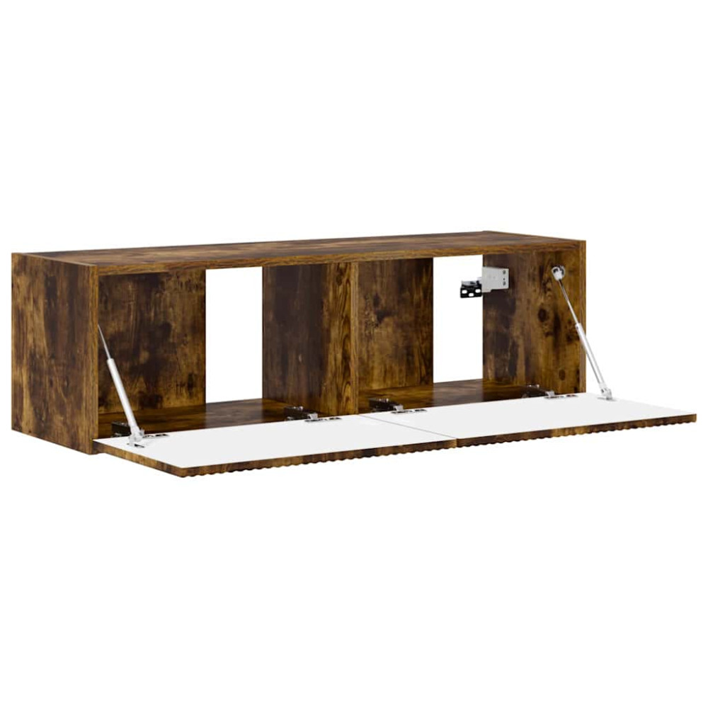 Produktbild för TV Vägghylla Rökt ek 98 x 31 x 29,5 cm Konstruerat trä