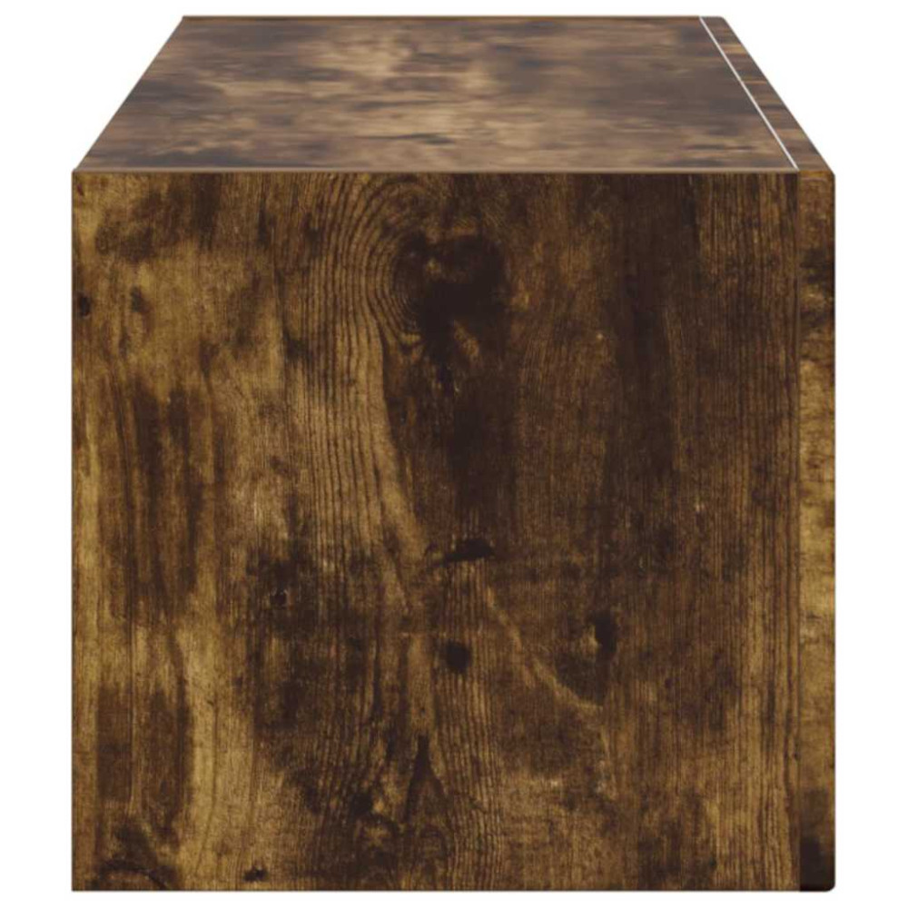 Produktbild för TV Vägghylla Rökt ek 98 x 31 x 29,5 cm Konstruerat trä