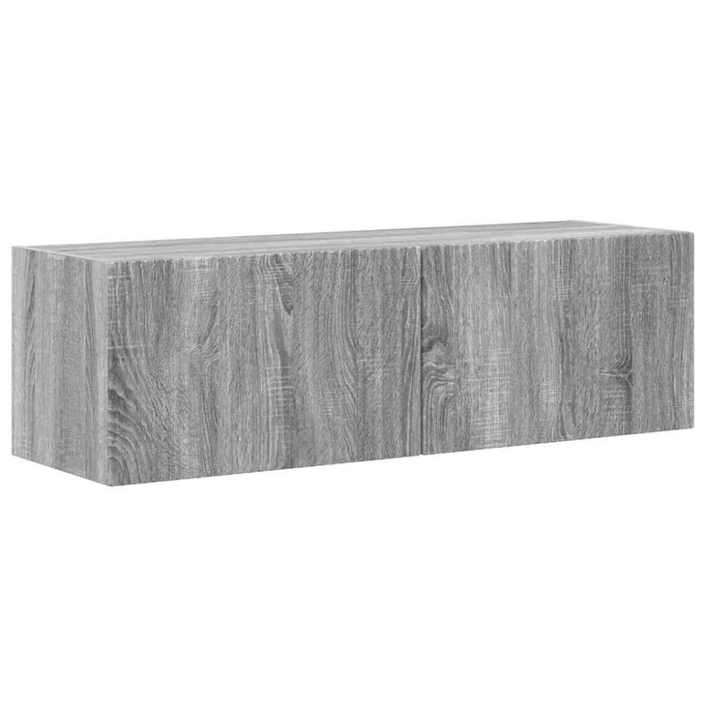 Produktbild för TV Vägghylla Grå Sonoma 98 x 31 x 29,5 cm Konstruerat trä