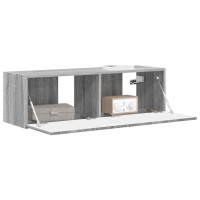 Produktbild för TV Vägghylla Grå Sonoma 98 x 31 x 29,5 cm Konstruerat trä