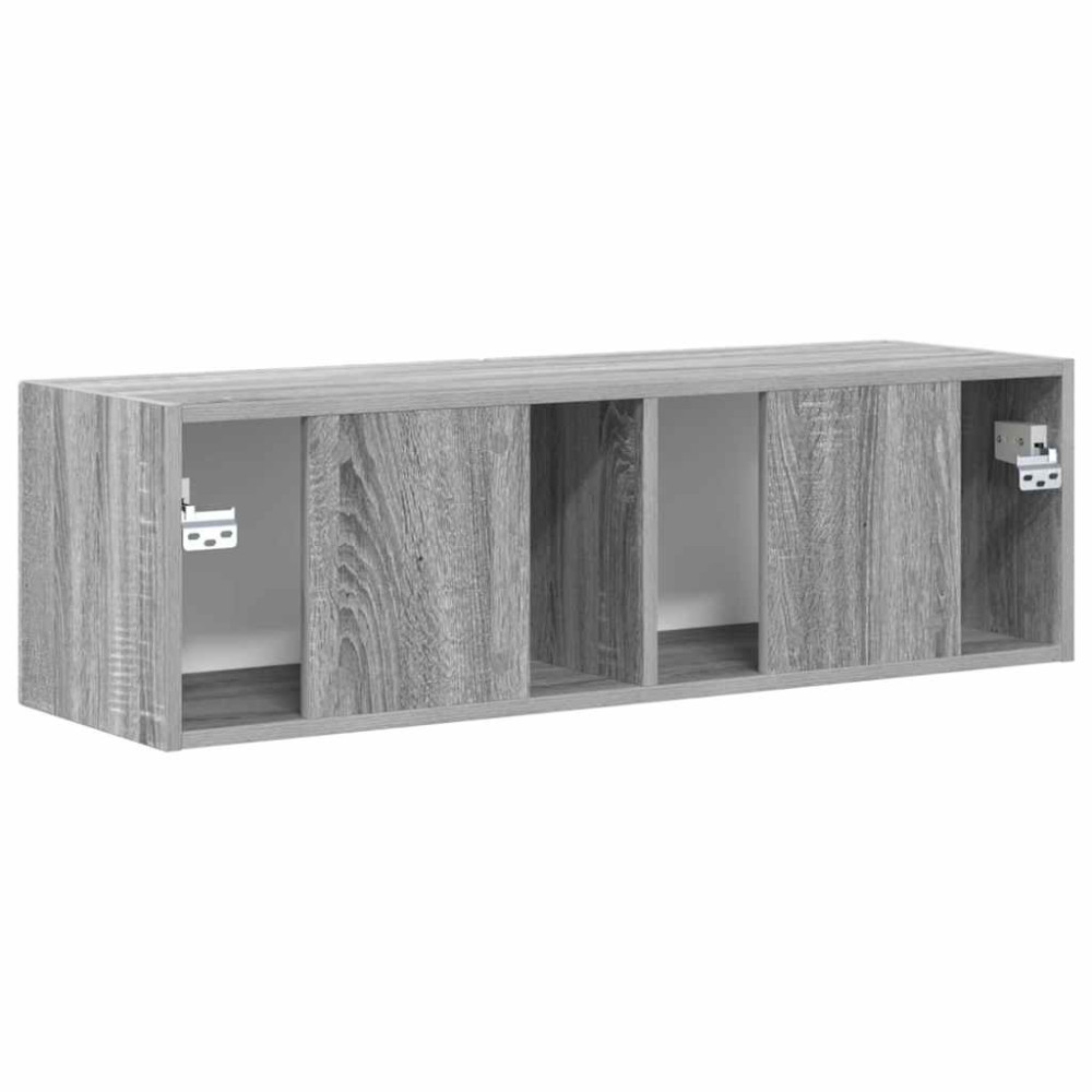 Produktbild för TV Vägghylla Grå Sonoma 98 x 31 x 29,5 cm Konstruerat trä