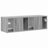 Produktbild för TV Vägghylla Grå Sonoma 98 x 31 x 29,5 cm Konstruerat trä