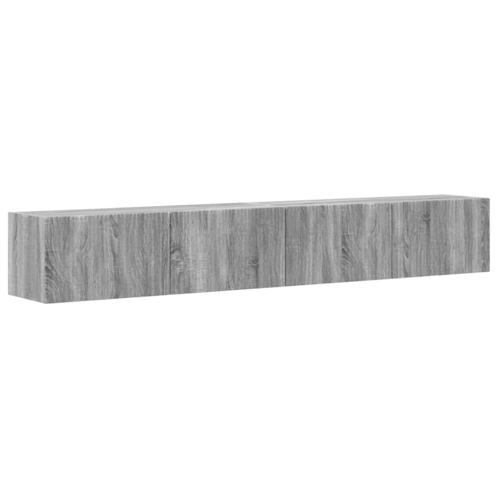 Produktbild för TV Vägghylla 2 pcs Grå Sonoma 98 x 31 x 29,5 cm Konstruerat trä