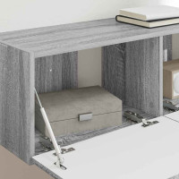 Produktbild för TV Vägghylla 2 pcs Grå Sonoma 98 x 31 x 29,5 cm Konstruerat trä