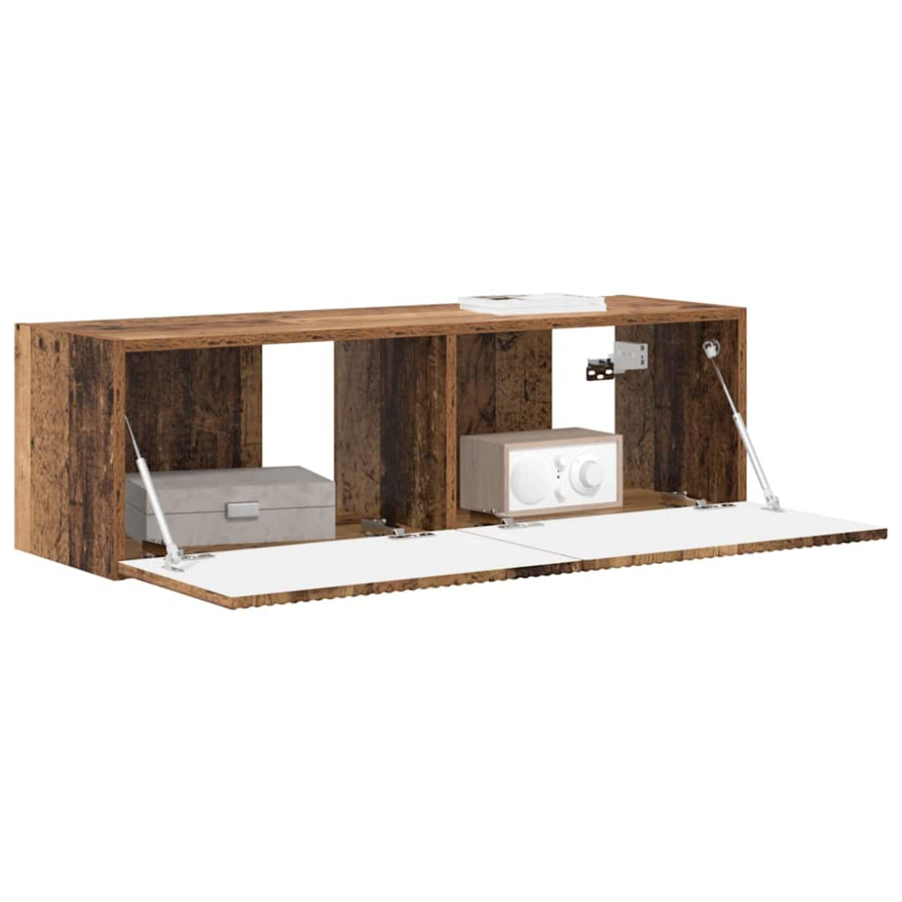 Produktbild för TV Vägghylla Gammalt trä 98 x 31 x 29,5 cm Konstruerat trä
