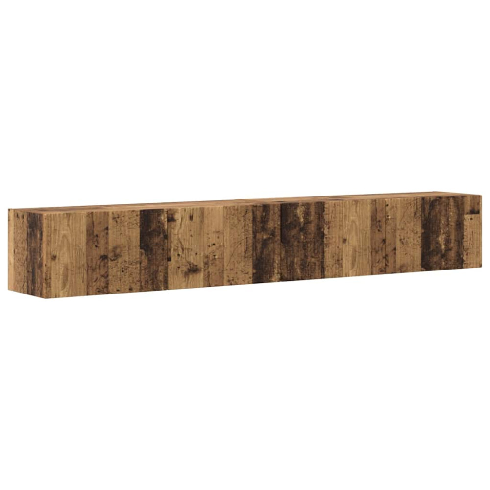 Produktbild för TV Vägghylla Väggmonterad 2 pcs Gammalt trä 98 x 31 x 29,5 cm