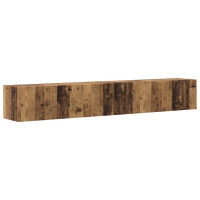Produktbild för TV Vägghylla Väggmonterad 2 pcs Gammalt trä 98 x 31 x 29,5 cm