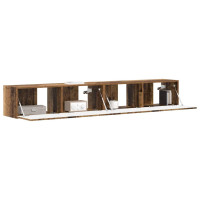 Produktbild för TV Vägghylla Väggmonterad 2 pcs Gammalt trä 98 x 31 x 29,5 cm