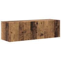 Produktbild för TV Vägghylla Väggmonterad 2 pcs Gammalt trä 98 x 31 x 29,5 cm
