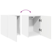 Produktbild för TV Vägghylla Väggmonterad Vit 30 x 31 x 40 cm Konstruerat trä