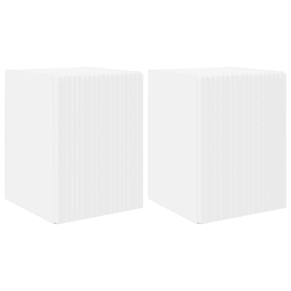 Produktbild för TV Vägghylla 2 pcs Vit 30 x 31 x 40 cm Konstruerat trä