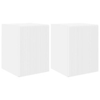 Produktbild för TV Vägghylla 2 pcs Vit 30 x 31 x 40 cm Konstruerat trä