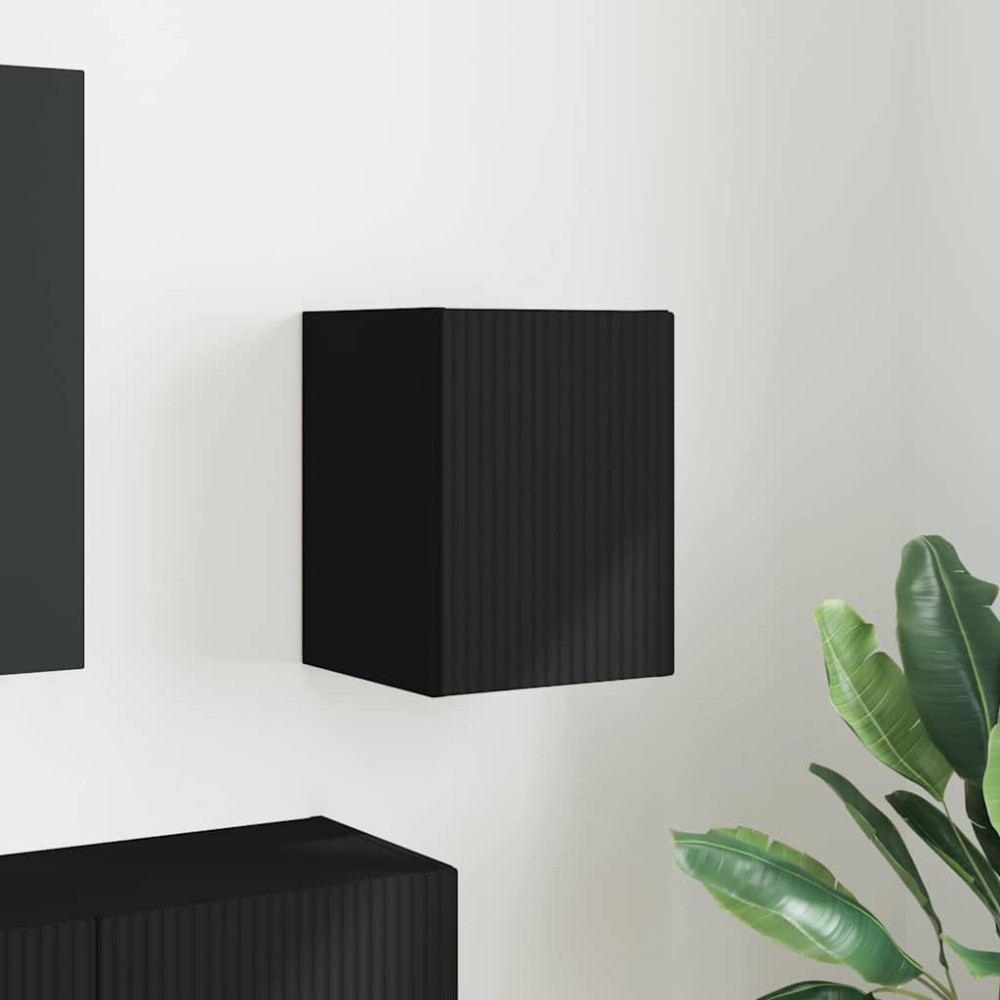 Produktbild för TV Vägghylla Väggmonterad Svart 30 x 31 x 40 cm Konstruerat trä