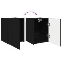 Produktbild för TV Vägghylla Väggmonterad Svart 30 x 31 x 40 cm Konstruerat trä