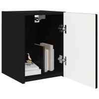 Produktbild för TV Vägghylla 2 pcs Svart 30 x 31 x 40 cm Konstruerat trä
